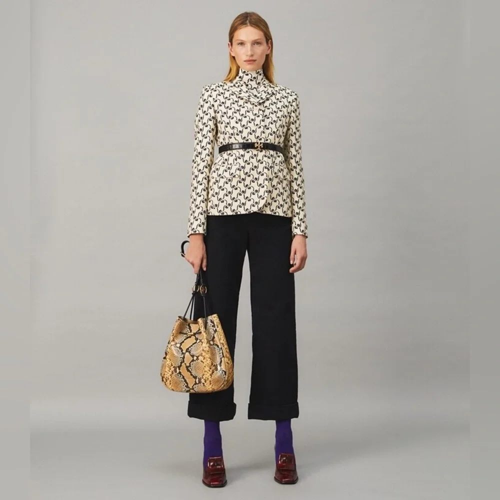 NWT $698 Tory Burch Twill Crepe Jacket Blazer